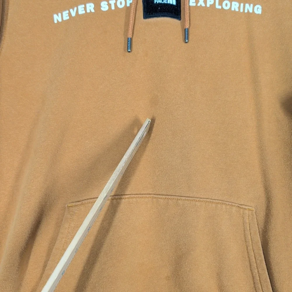 The North Face Hoodie Mens M Orange Never Stop Exploring‎ Pullover Sweatshirt